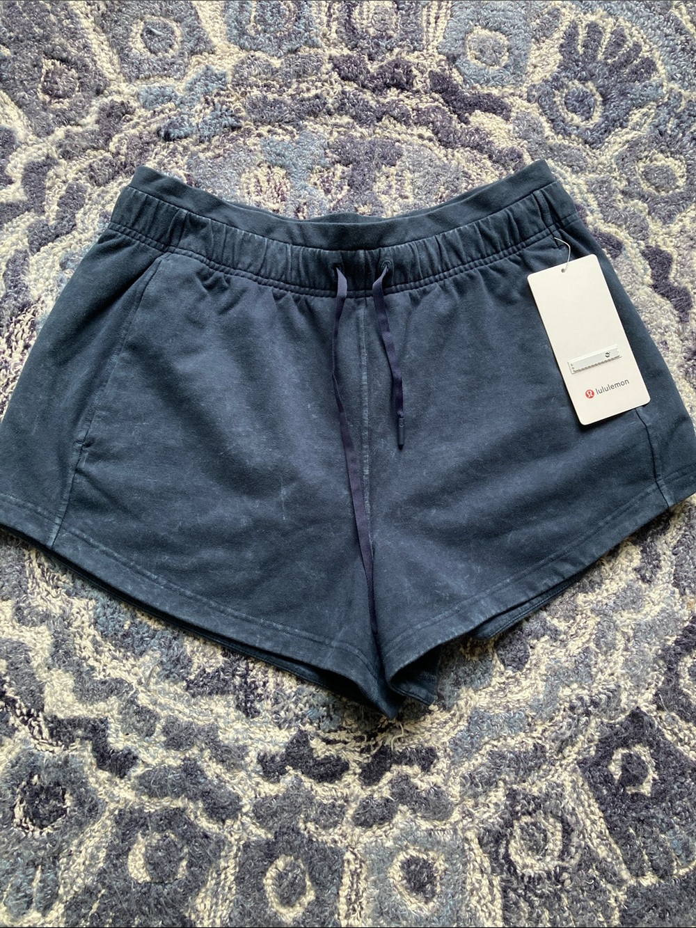 lululemon Inner Glow Mineral Wash Navy Pull-On Athletic Shorts